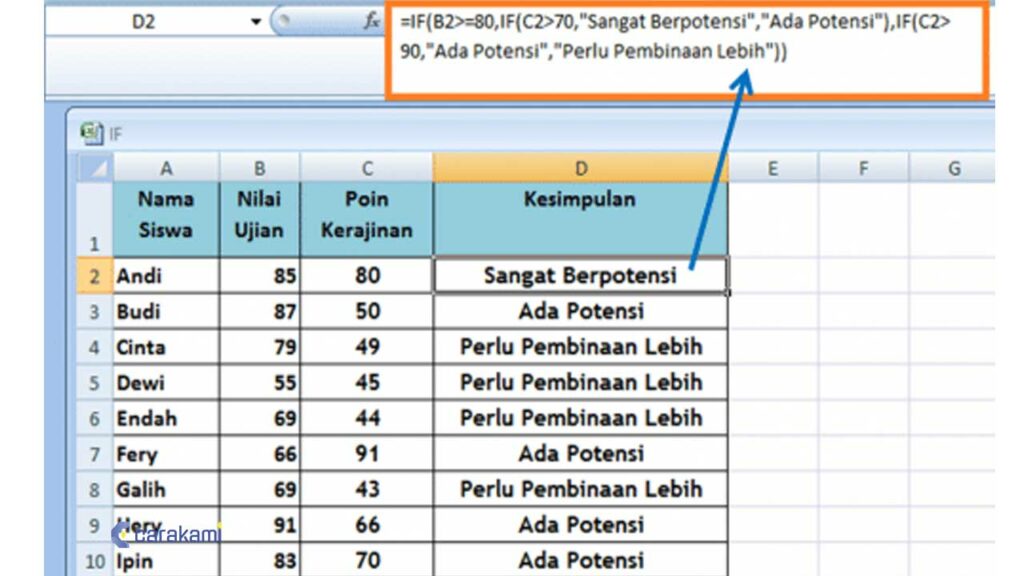 Cara Menggunakan Fungsi IF Di Microsoft Excel Terbaru