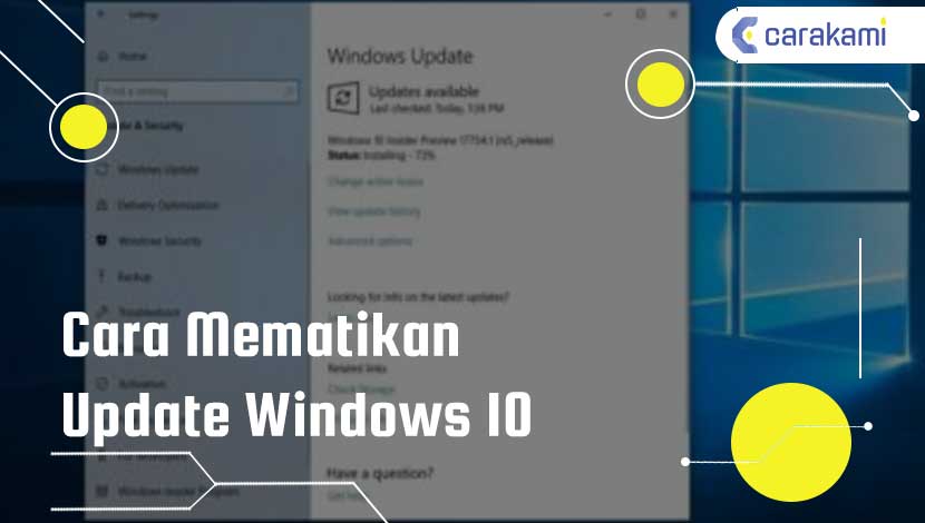 Cara Mematikan Update Windows 10