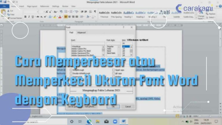Menguasai Kustomisasi: Mengubah Ukuran Font di Microsoft Word dengan Tombol Menguasai Kustomisasi: Mengubah Ukuran Font di Microsoft Word dengan Tombol