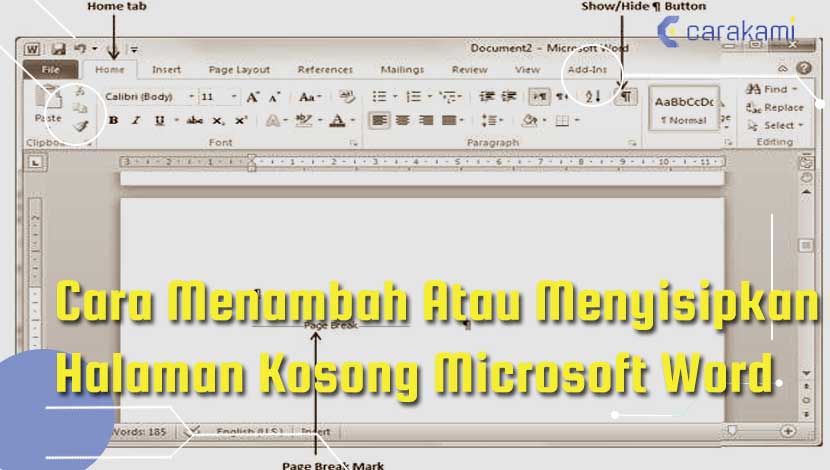 Cara Menambah Atau Menyisipkan Halaman Kosong Microsoft Word Terbaru