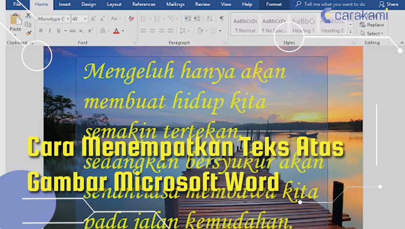 Cara Menempatkan Teks Atas Gambar Microsoft Word