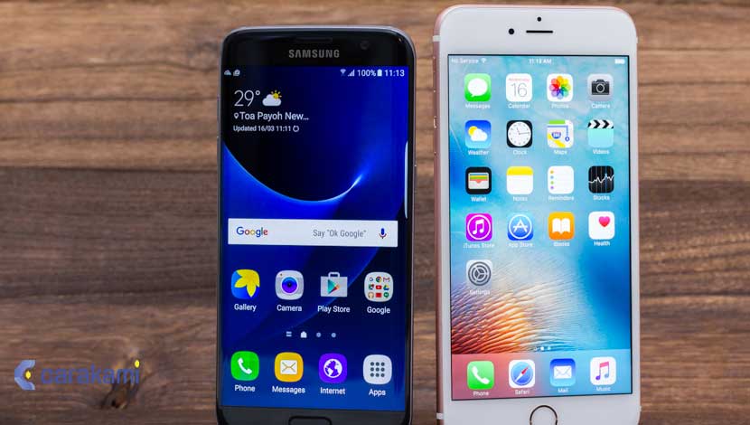 Perbandingan Spesifikasi Iphone 6S VS Galaxy S7