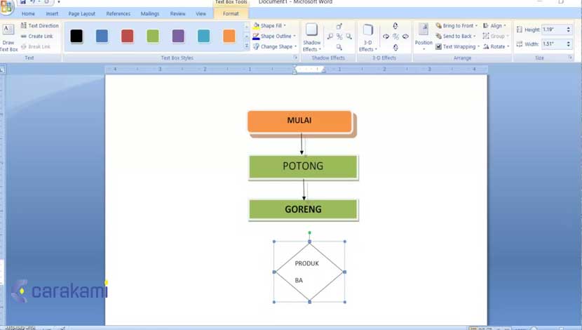 Cara Membuat Flowchart (Bagan Alir) Microsoft Word