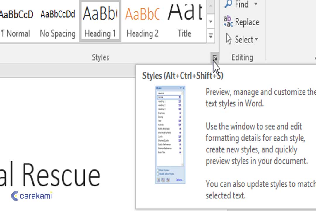 Cara Memformat Teks Dengan Fitur Styles Microsoft Word
