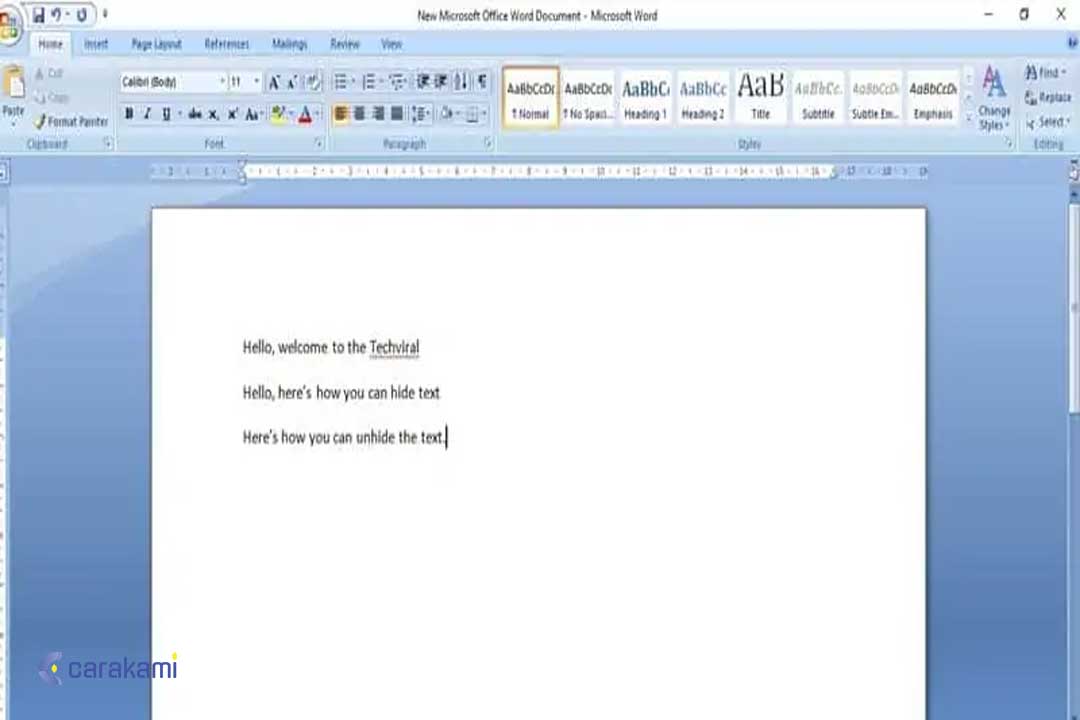 Cara Menyembunyikan Teks Dokumen Microsoft Word