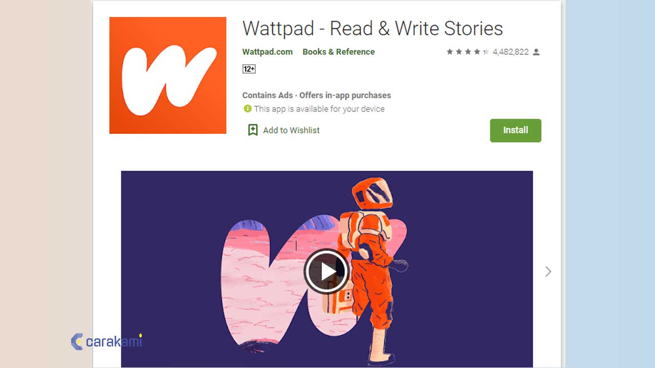 Aplikasi Baca Novel Gratis Online Wattpad