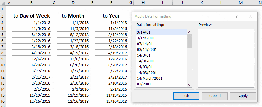 Cara Konversi tanggal ke Hari di Excel