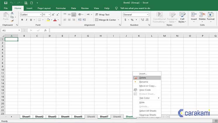 Cara Menghapus Worksheet Atau Sheet di Microsoft Excel