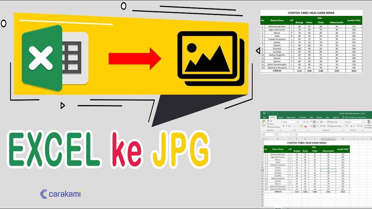 Cara Menyimpan Bagian Terseleksi Tabel Excel Ke Format PNG Atau JPEG