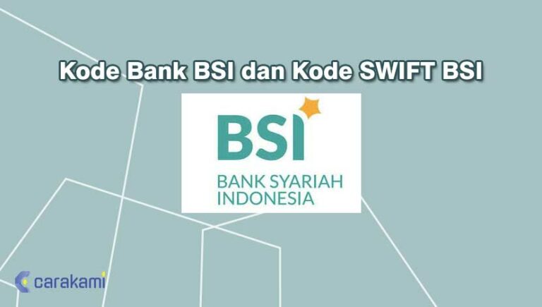 Kode Bank BSI Dan Kode SWIFT BSI