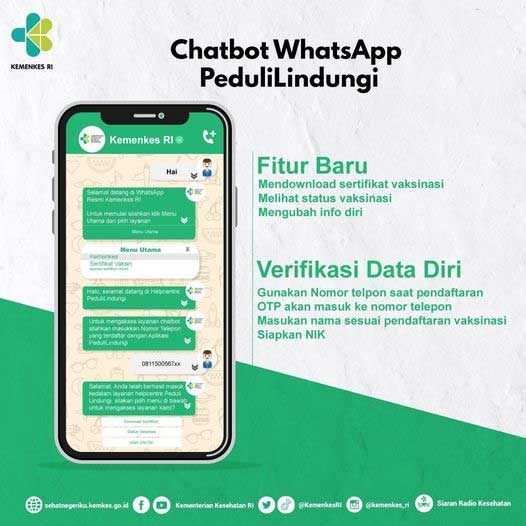 Menggunakan Chatbot WhatsApp Kemenkes RI