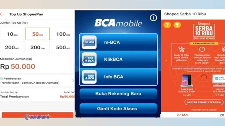 Cara Isi Shopeepay lewat Mbanking BCA