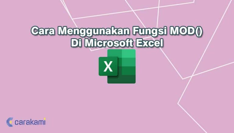 Cara Menggunakan Fungsi Mod Di Microsoft Excel 4952