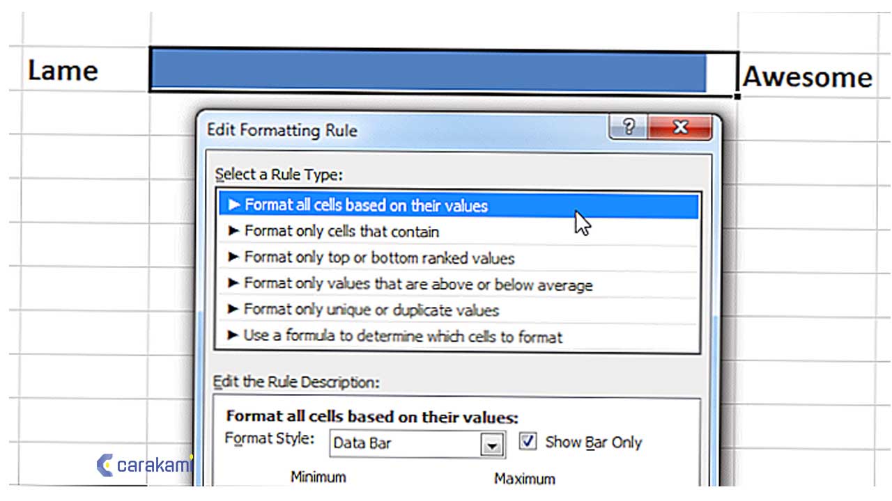 Cara Pemformatan Bersyarat Grafik Data Bars Di Excel