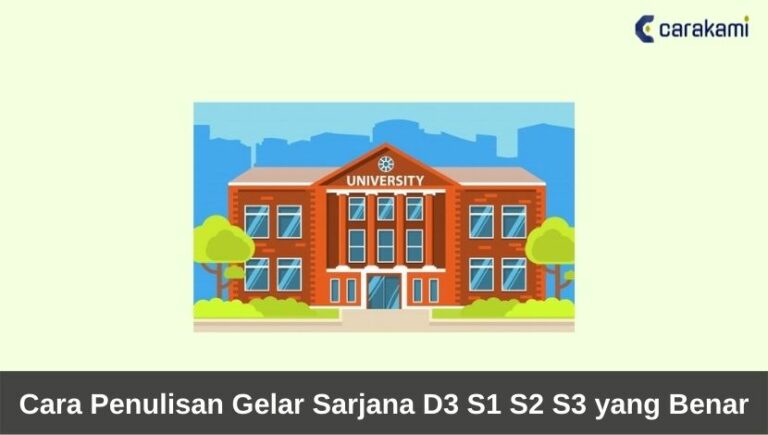 Cara Penulisan Gelar Sarjana D3 S1 S2 S3 Yang Benar Terbaru