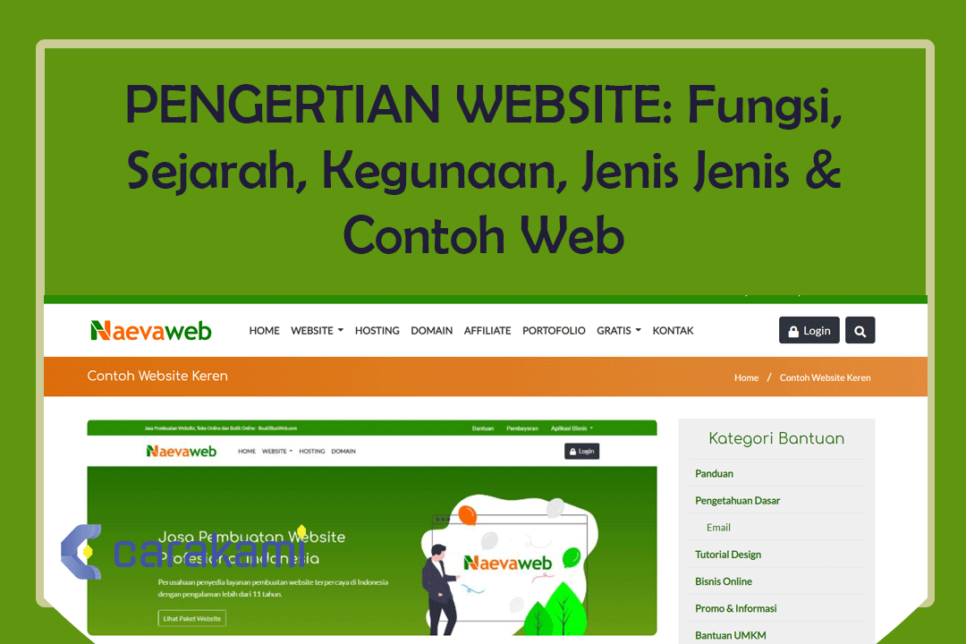 PENGERTIAN WEBSITE: Fungsi, Sejarah, Kegunaan, Jenis Jenis & Contoh Web
