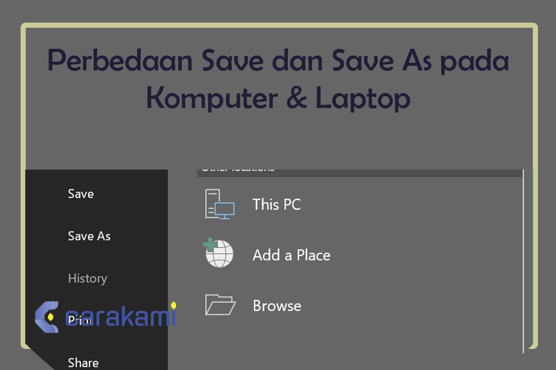 Perbedaan Save dan Save As pada Komputer & Laptop