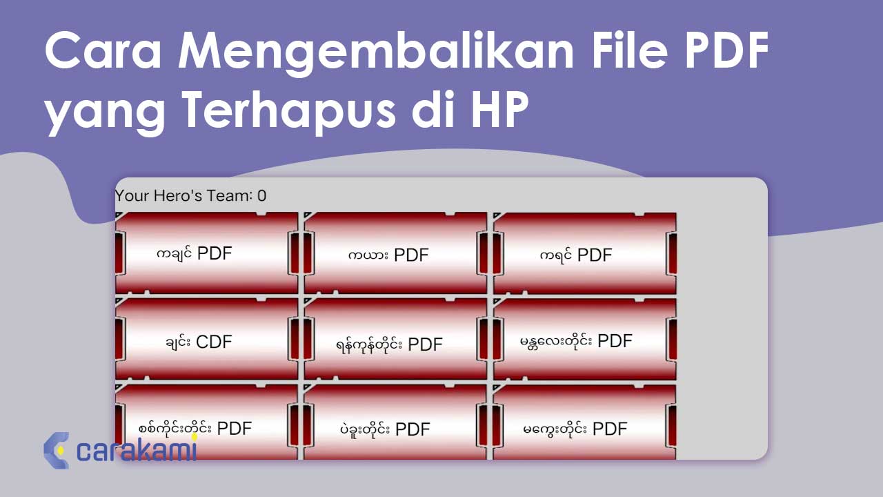 Cara Mengembalikan File PDF yang Terhapus di HP