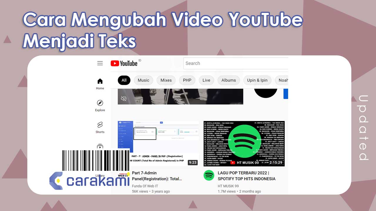 Cara Mengubah Video YouTube Menjadi Teks