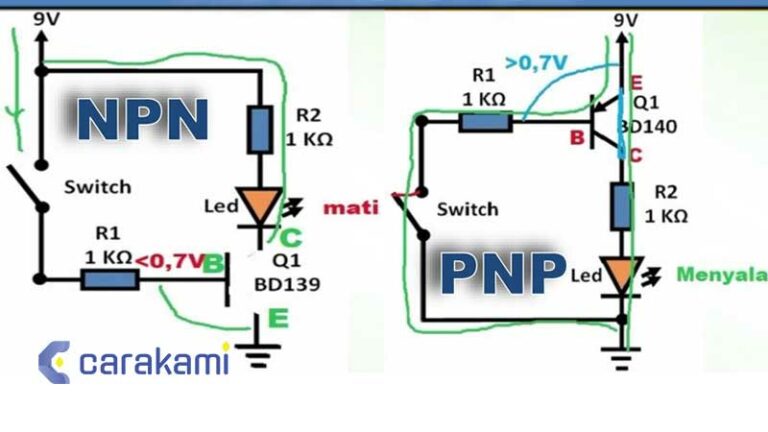 Gambar Rangkaian Transistor PNP Dan NPN Dan Cara Kerja Lengkap