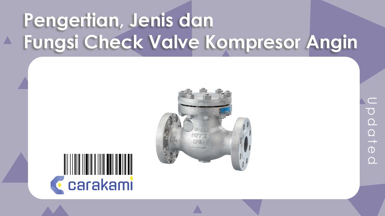 fungsi check valve kompresor angin