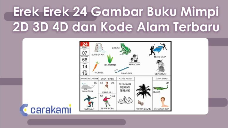 Erek-Erek 24 Gambar Buku Mimpi 2D 3D 4D & Kode Alam Terbaru