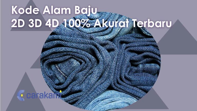 20 Kode Alam Baju 2d 3d 4d 100 Akurat Terbaru