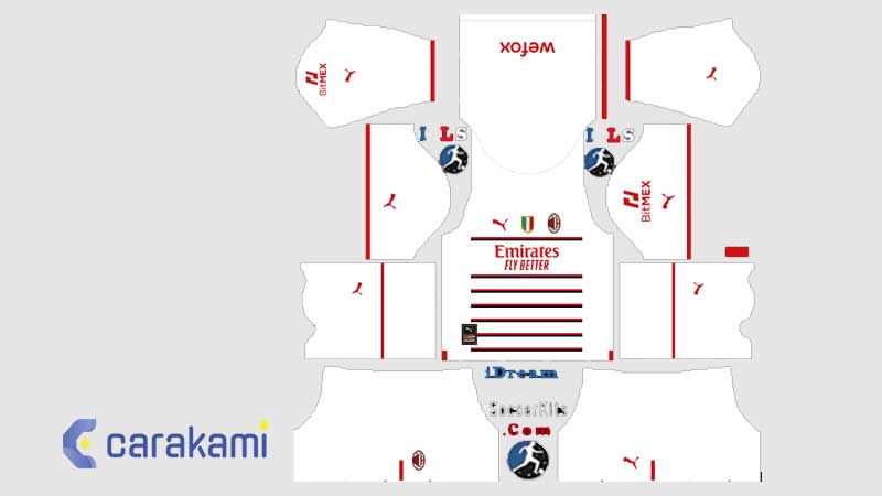 Kit DLS AC Milan Musim Terbaru
