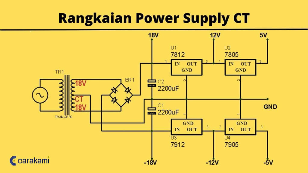 6 Skema Power Supply CT, Variable, & dengan Potensiometer
